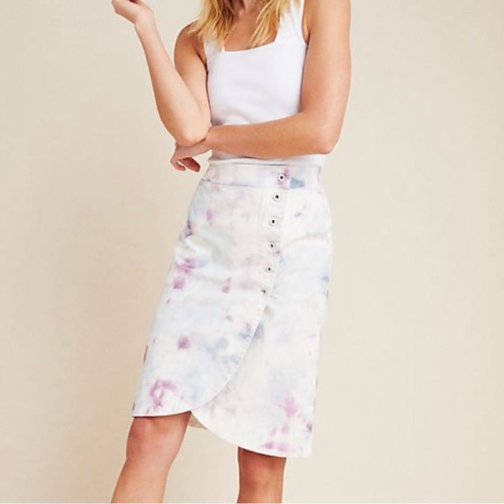 NWT Anthropologie Kimmie Tie Dyed Tulip Mini Skirt High Waist SIZE 6